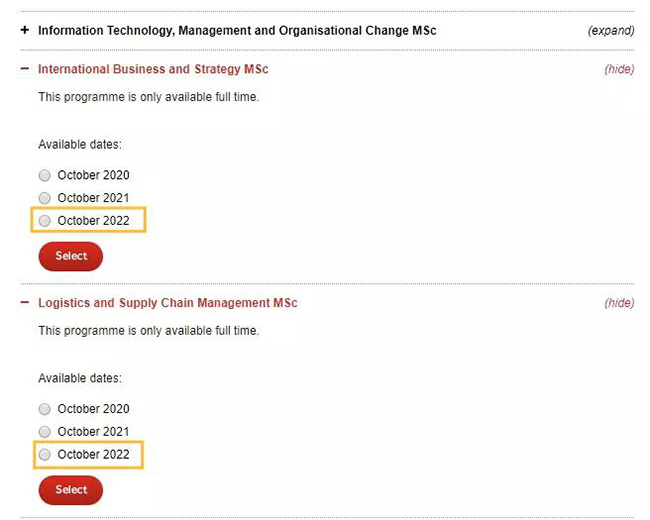 2021年秋季及2022年英國大學入學申請開放（部分院校）