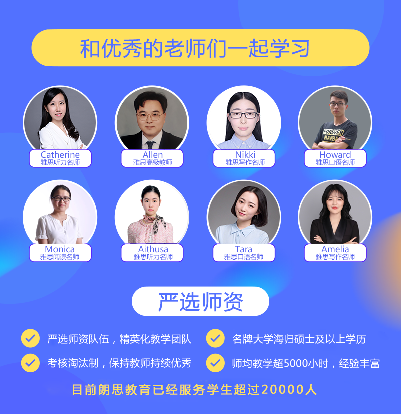 朗思教育雅思師資隊(duì)伍
